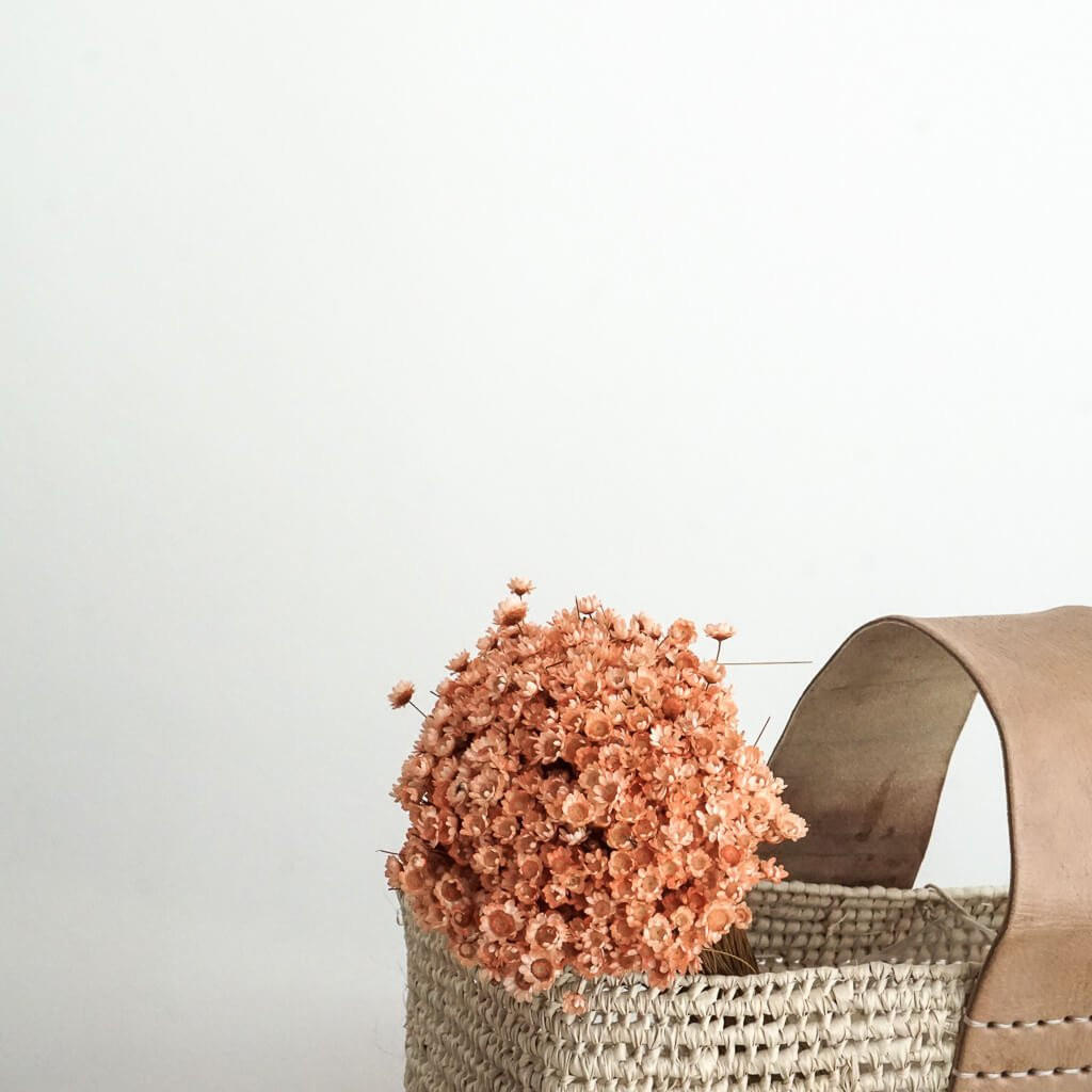 TROCKENBLUMEN Glixia Bund in Apricot - Orange, Naturmaterialien (45cm) - Lykke & You