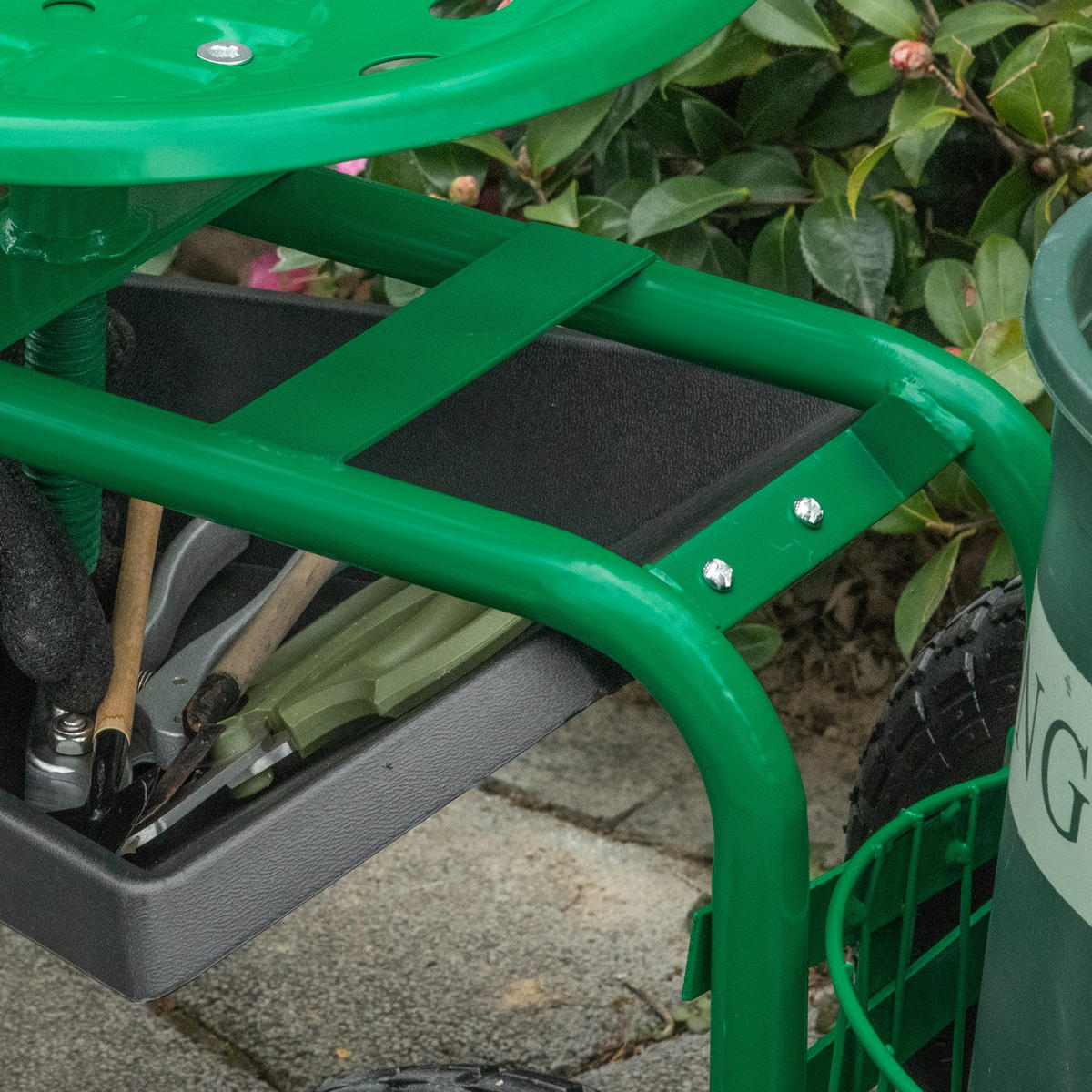 GARTENWAGEN DE-10138 360° drehbar, höhenverstellbar Grün - Grün, Metall (45/87/98cm) - ComfortXL