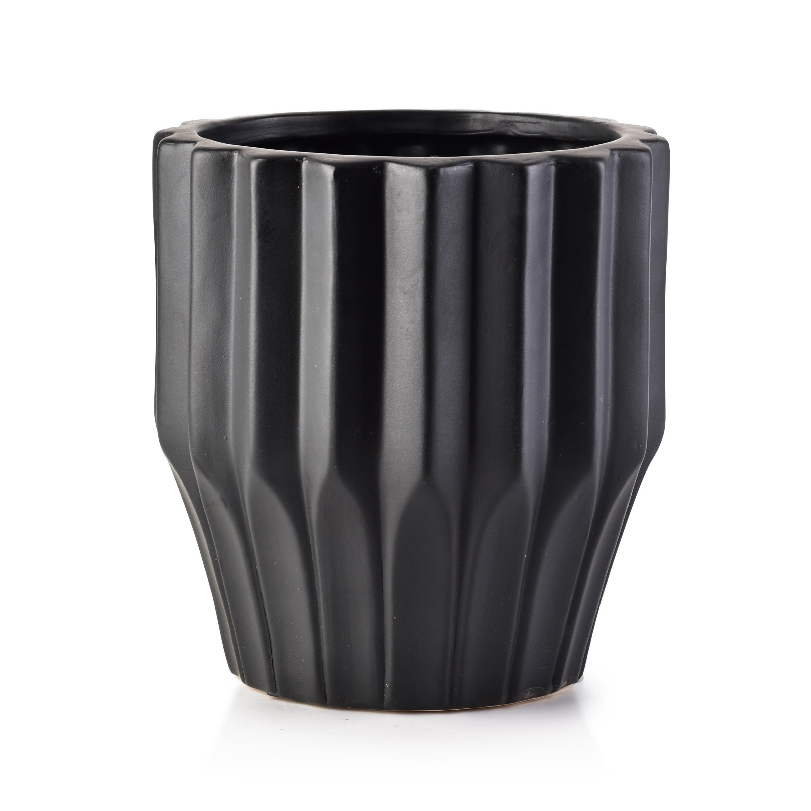 BLUMENTOPF Yvonne Schwarz 15/15/16.5 cm Keramik - Schwarz, Keramik (16.5cm) - Mondex