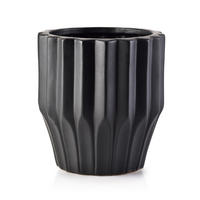 BLUMENTOPF Yvonne Schwarz 15/15/16.5 cm Keramik - Schwarz, Keramik (16.5cm) - Mondex