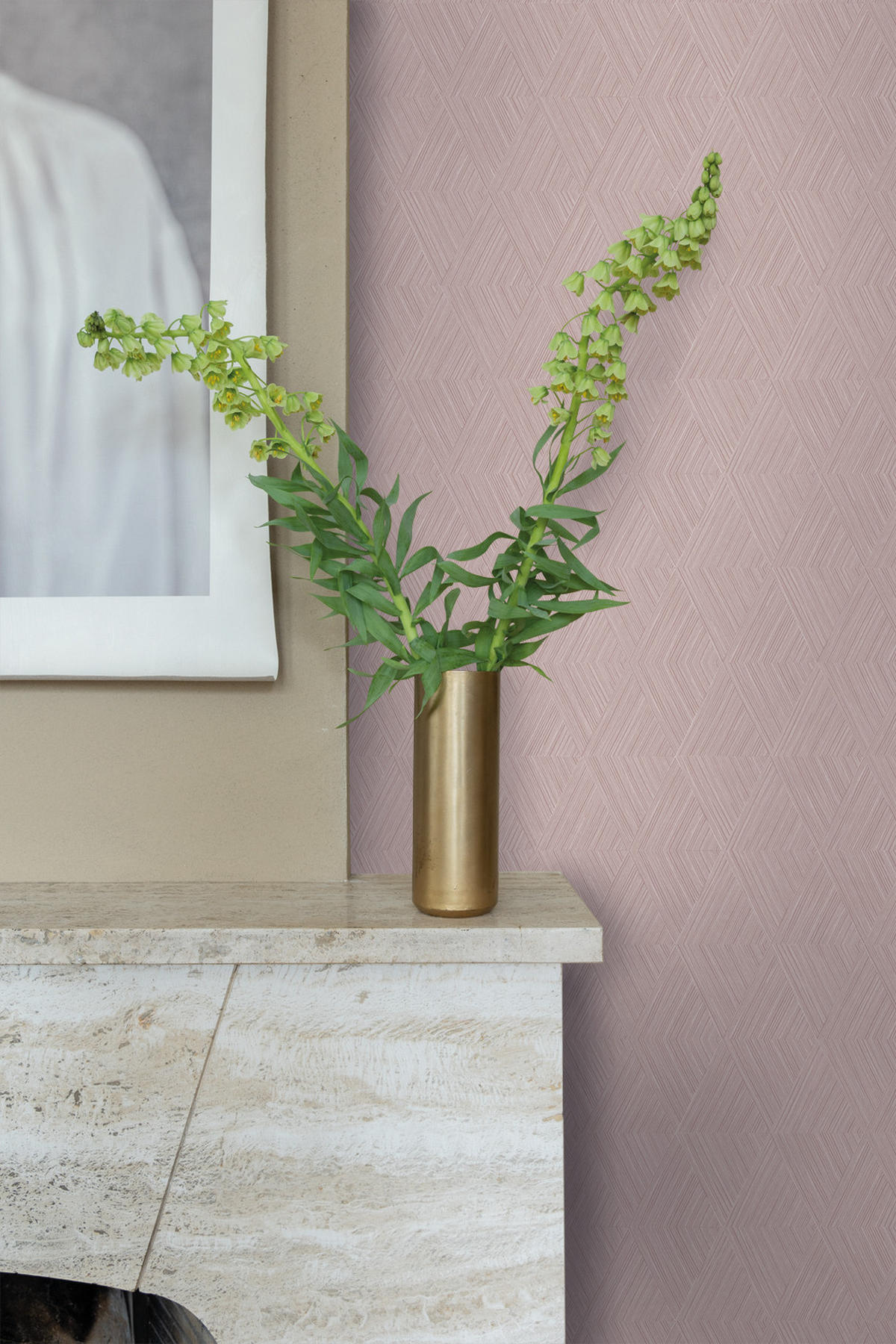 TAPETE 3D-Muster 50 x 900 cm - Pink, Papier (50/900cm) - Origin Wallcoverings