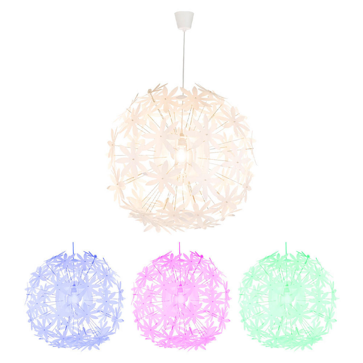 LED HÄNGELEUCHTE STELLA Weiß Kunststoff - Weiß, Kunststoff (60/60/150cm) - Globo Lighting