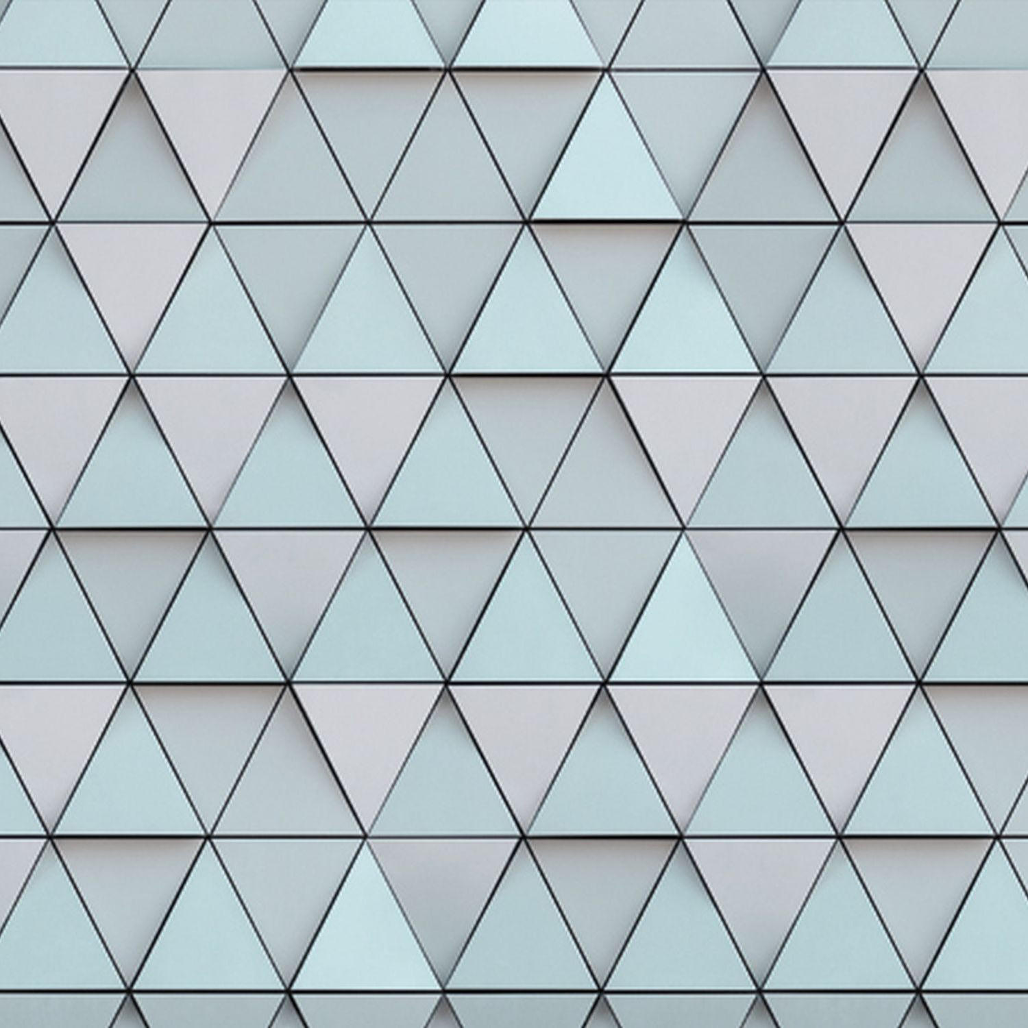 FOTOTAPETE grafische Dreiecke 424 x 280 cm - Blau, Papier (424/280cm) - Sanders & Sanders