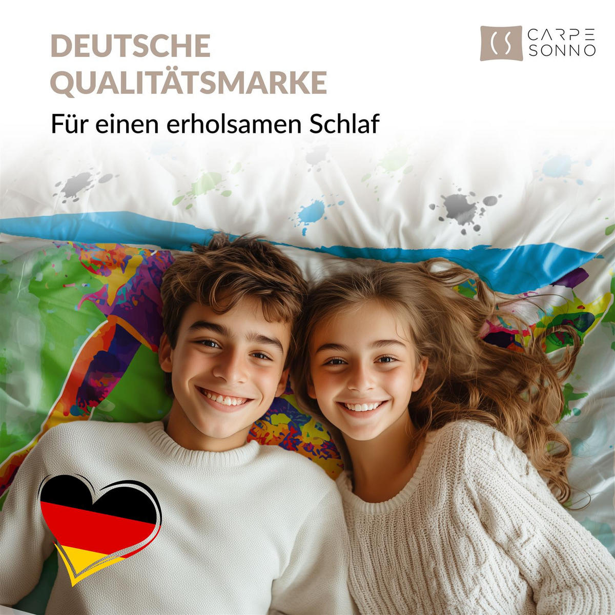 KINDERBETTWÄSCHE 135x200 cm Fussball aus 100% Baumwolle - Leuchtet um Dunkeln - Grün, Textil (135/200cm) - Carpe Sonno