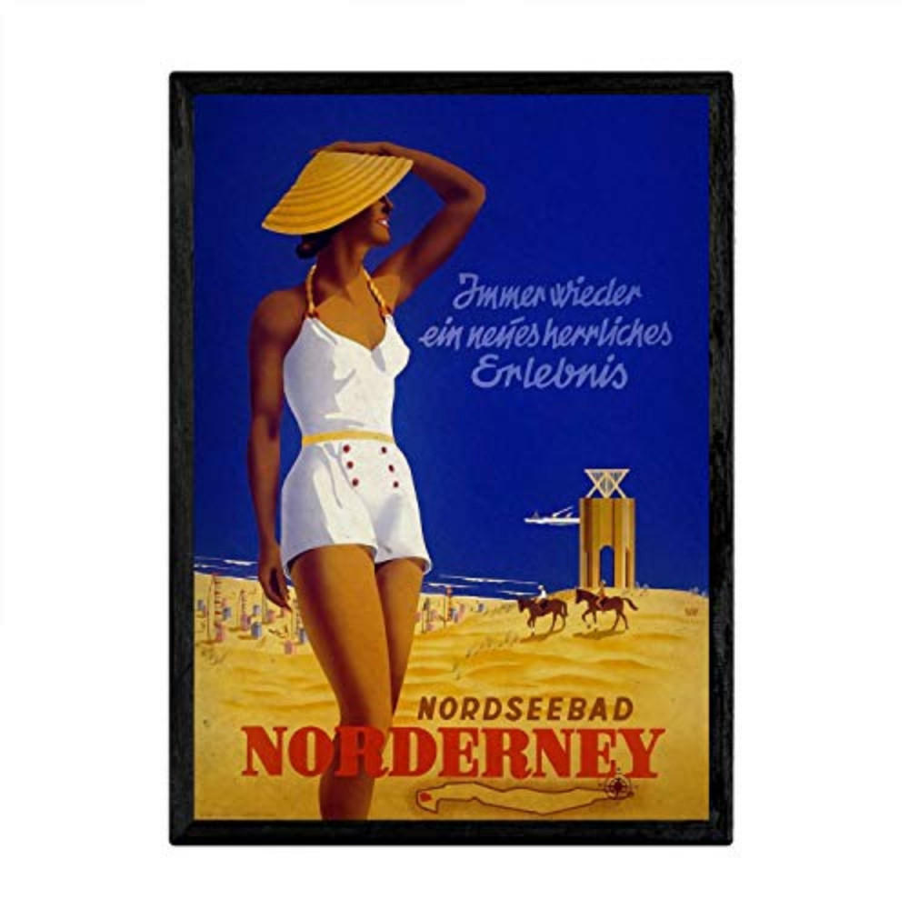 POSTER Norderney Vintage A3 Rahmenlos - Klar, Papier (29.7/5/42cm) - Nacnic