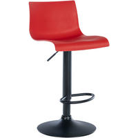 BARHOCKER Brandon Kunststoff rot - Rot/Schwarz, Kunststoff/Metall (39/104/36cm) - TPFLiving