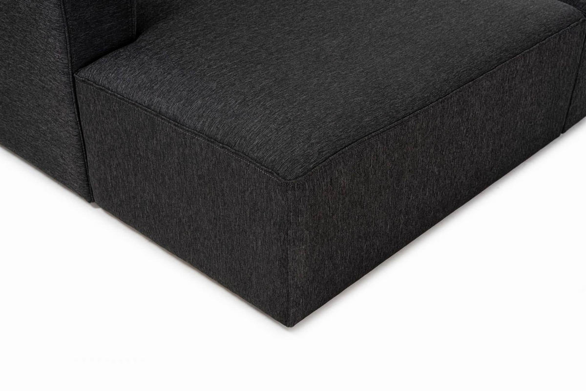 ECKSOFA breites XL-Design - Anthrazit/Schwarz, Holz/Kunststoff (230/180cm) - myHomelando