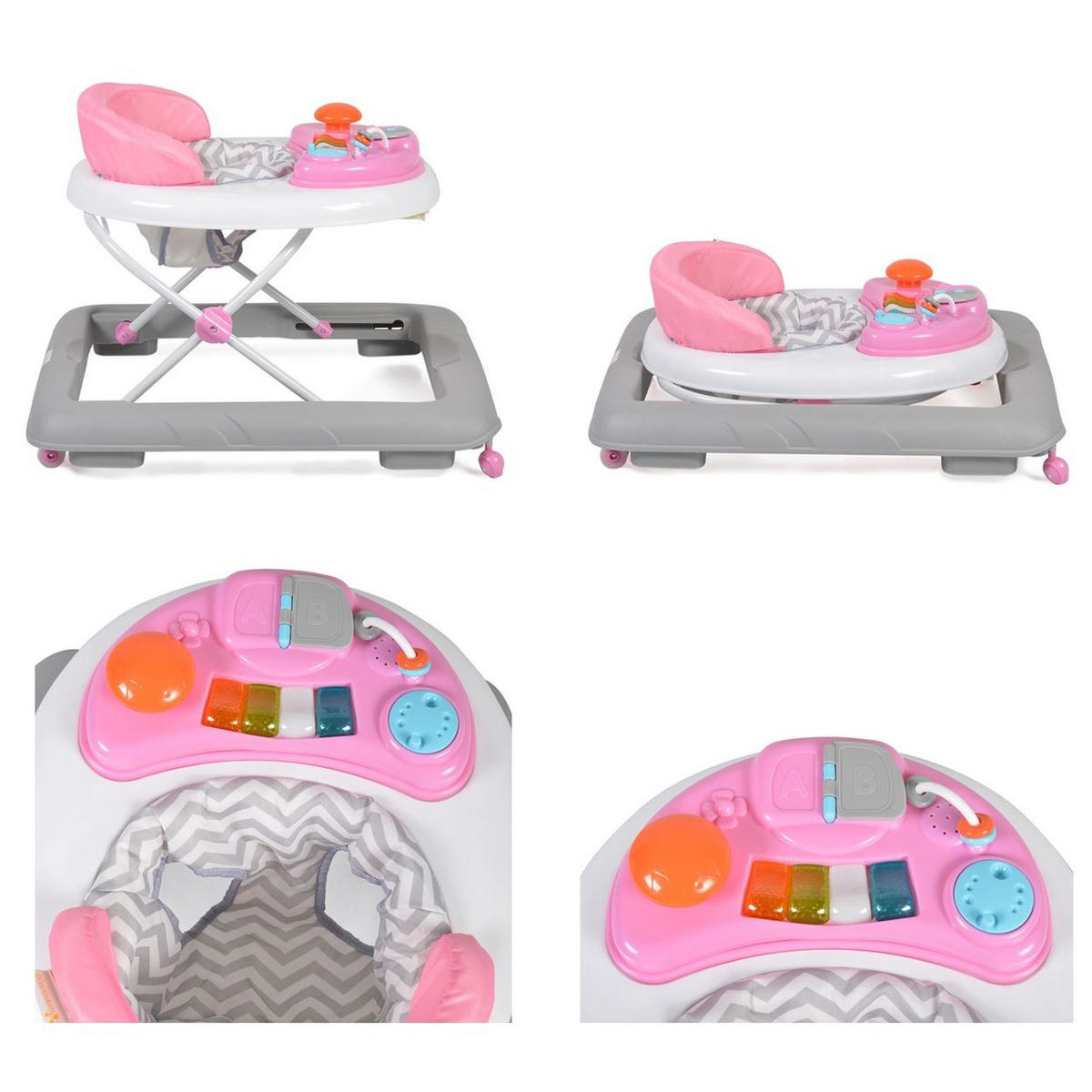 LAUFHILFE Cody rosa höhenverstellbar Musikfunktion Spielcenter Stopper - Rosa, Kunststoff (57/50/68cm) - Cangaroo