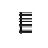BADHEIZKÖRPER Iron EM 600x1000 Schwarz - Schwarz, Metall (60/100/3cm) - LuxeBath