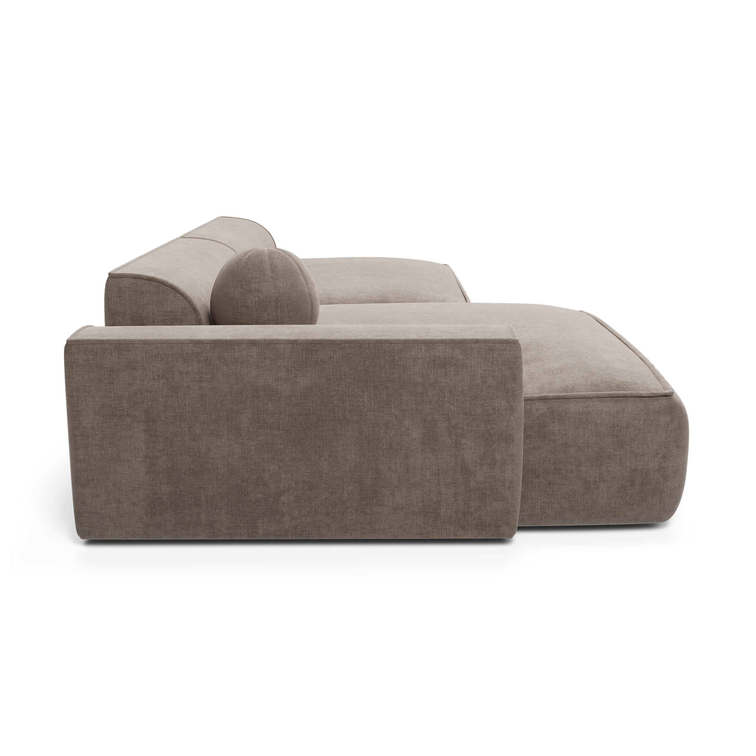 Thumbnail - Sia Home Ecksofa, Taupe, Textil, 4-Sitzer, L-Form, Ottomane links,Rechteckig, 300x155 cm, Wohnzimmer, Sofas & Couches, W...