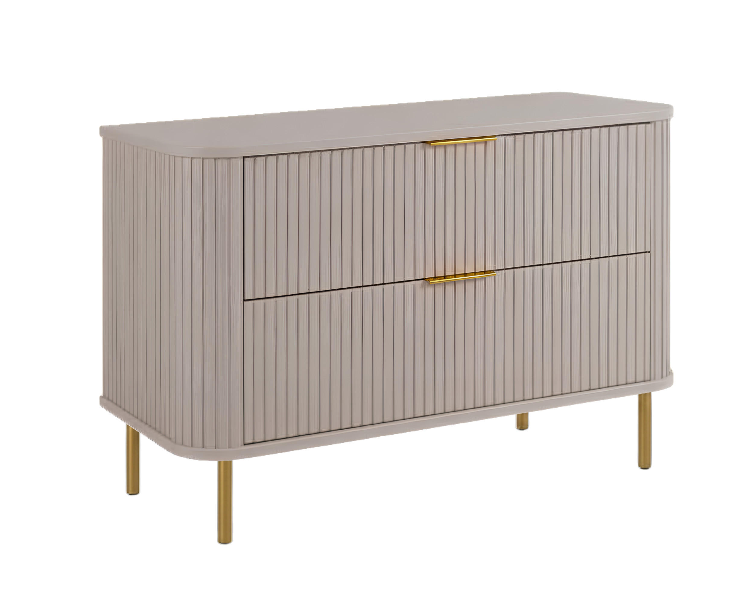 BADEZIMMERSCHRANK : Farbe Kaschmir, Griff gold, Füße gold, 100 x 41,5 x 66,7 cm - Kaschmir/Goldfarben, Holzwerkstoff (100/66.7/41.5cm) - 3XE LIVING