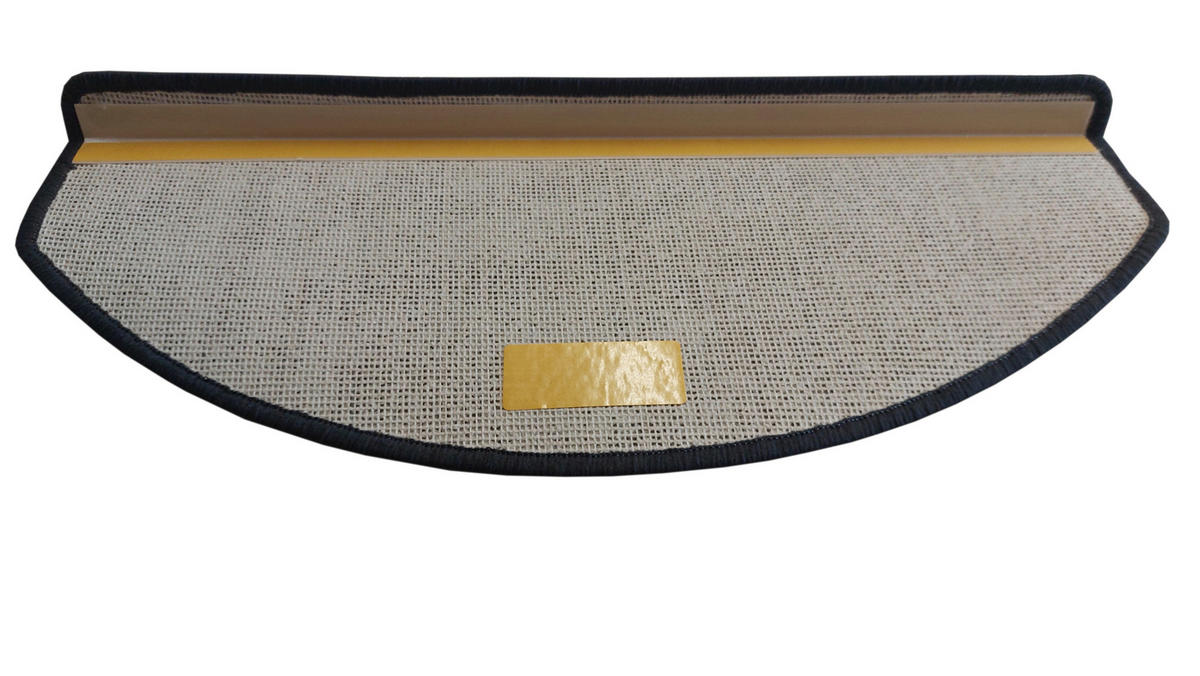 STUFENMATTE Set. 15 Stück "Rimini" Nadelfilz gestreift Anthrazit 24 x 65 cm - Anthrazit/Beige, Textil (24/65/4cm) - oKu-Tex