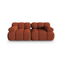 SOFA modular Bellis aus 3D-Stoff ziegelstein 2 Sitzplätze - Orange, Textil (94/70/188cm) - Micadoni