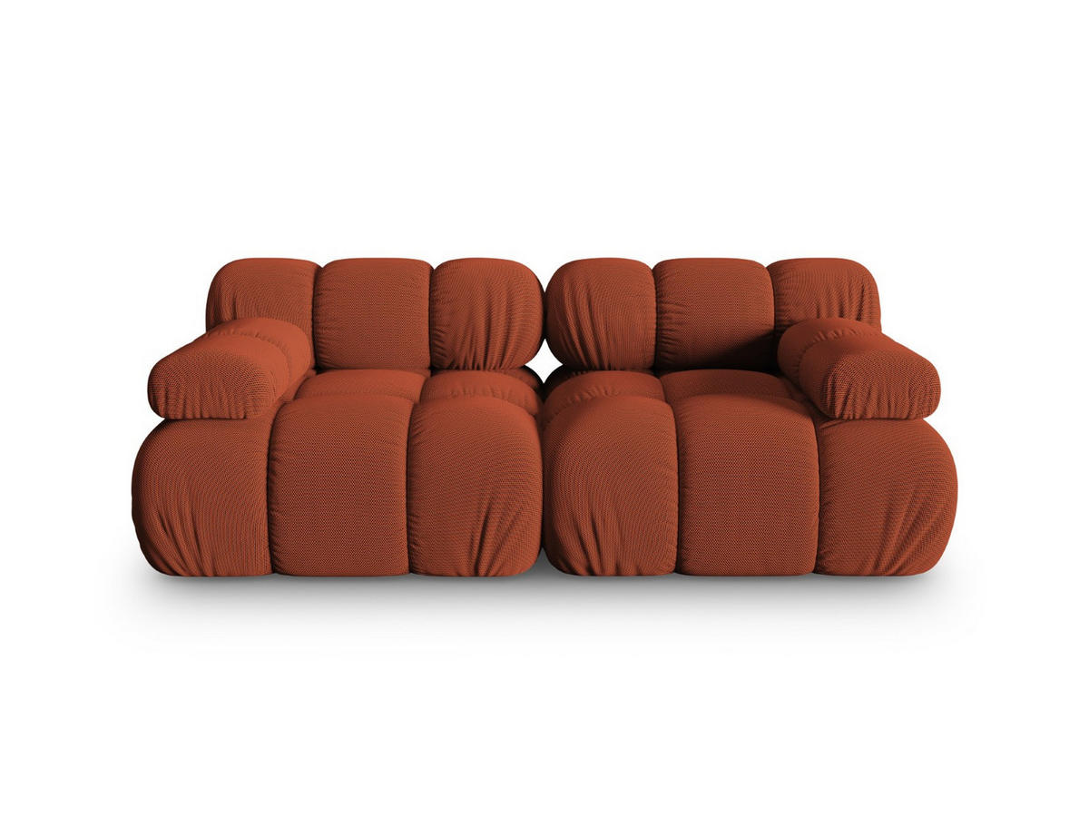 SOFA modular Bellis aus 3D-Stoff ziegelstein 2 Sitzplätze - Orange, Textil (94/70/188cm) - Micadoni