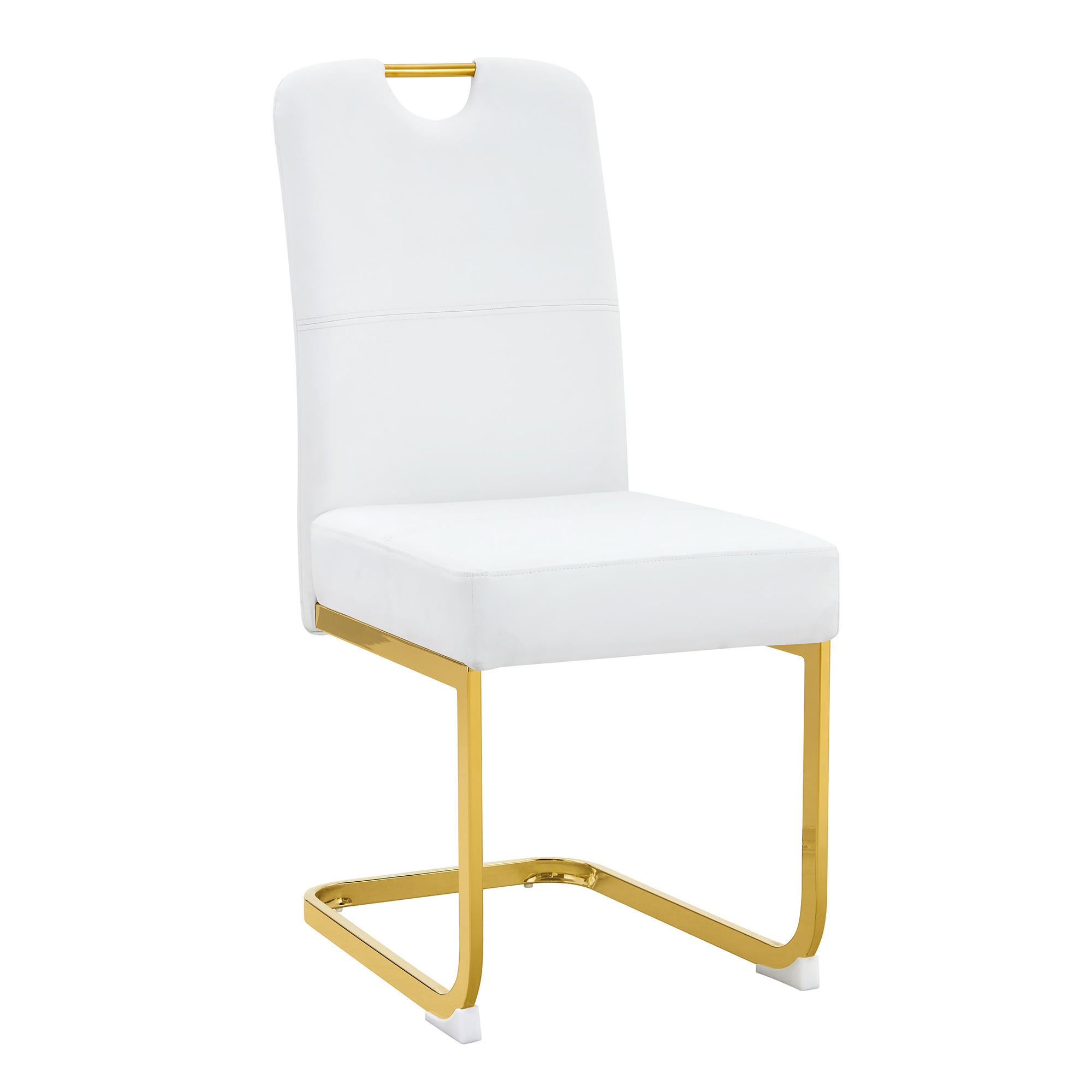 SCHWINGSTUHL DE-36779 2er-Set mit Federkernpolsterung und ergonomischem Design Weiß - Goldfarben/Weiß, Metall (43/97/56cm) - ComfortXL