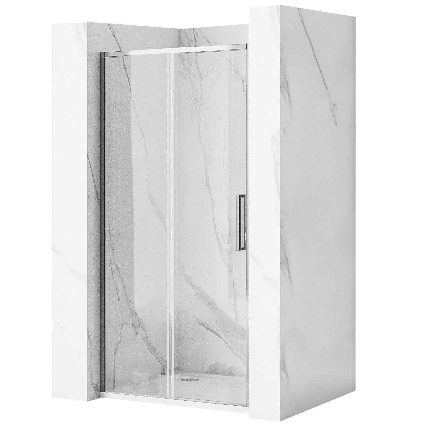 DUSCHTÜR Rea Rapid Slide 160 Chrom - Chromfarben, Glas (160/195cm) - REA