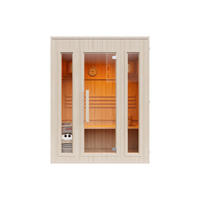 FINNISCHE Sauna - 3 Personen - Holz, Platte - Naturfarben Hell - - Naturfarben, Holz (150/190/120cm) - Vente-Unique