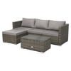 GARTENLOUNGE Queens Grau - Grau, Kunststoff - SVITA