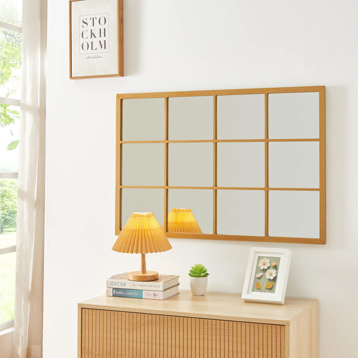 WANDSPIEGEL Cupello - Goldfarben, Glas/Holzwerkstoff (60/90/1.8cm) - [en.casa]