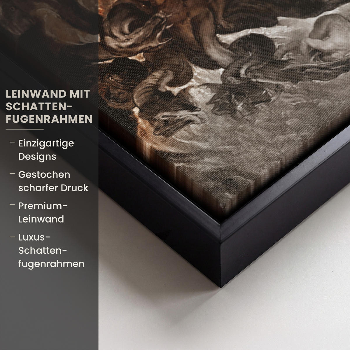 LEINWAND Bilder mit Rahmen - Gold - Lippen - Kunst - Gold - Luxus - Abstrakt - 70x100 - Kupferfarben, Textil (70/100cm) - MuchoWow