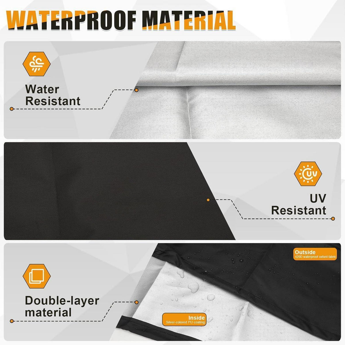 POOLPUMPENABDECKUNG 86 x 84 x 61 cm Oxford Wasserdicht - Schwarz, Textil (84/86cm)