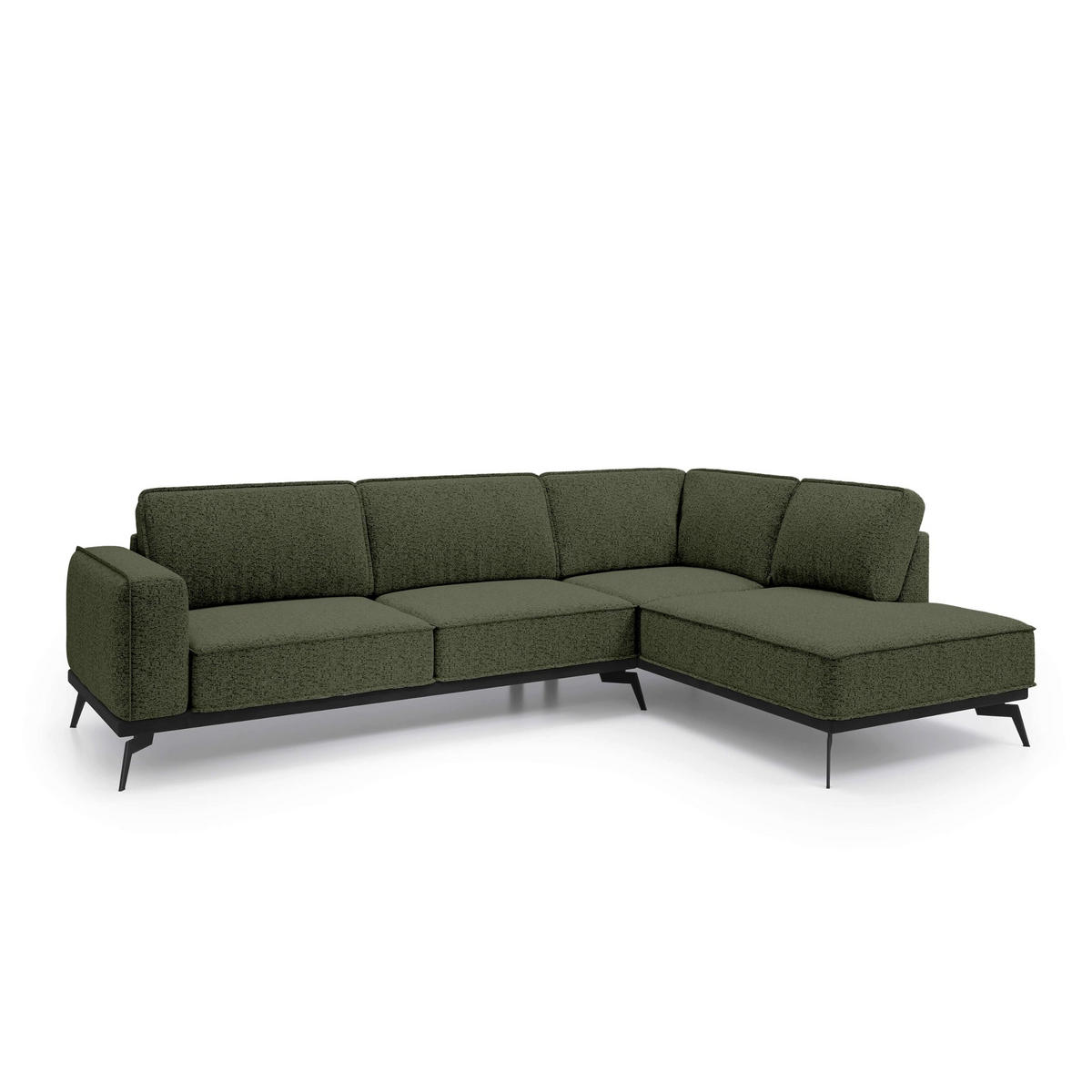 ECKSOFA Rosalia Grün - Grün, Textil (293/90/200cm) - Pillovely