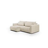 ECKSOFA Chaira Mit Schlaffunktion - Beige, Holzwerkstoff/Textil (240/149cm) - Fun Möbel
