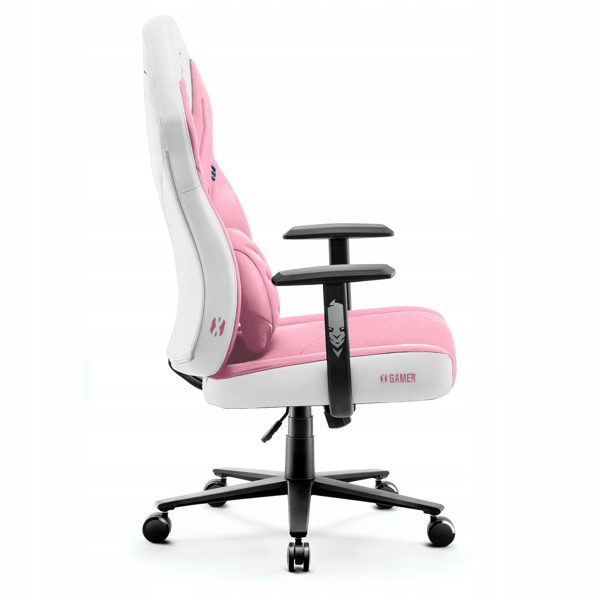 GAMINGSTUHL X-GAMER - Rosa/Weiß, Metall (68/118/56cm) - Diablo Chairs