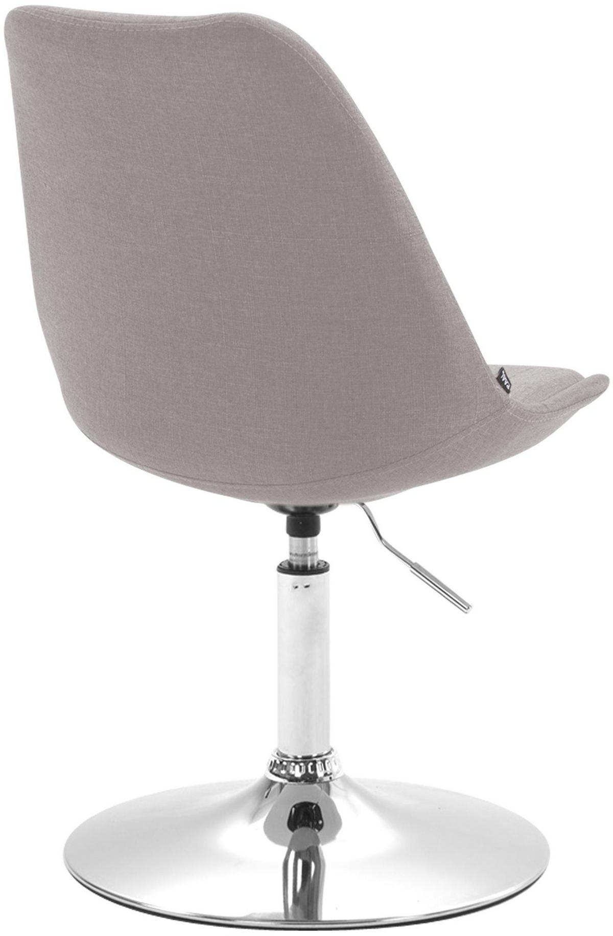 DREHSTUHL Stoff grau - Chromfarben/Grau, Textil/Metall (48/76/57cm) - CLP