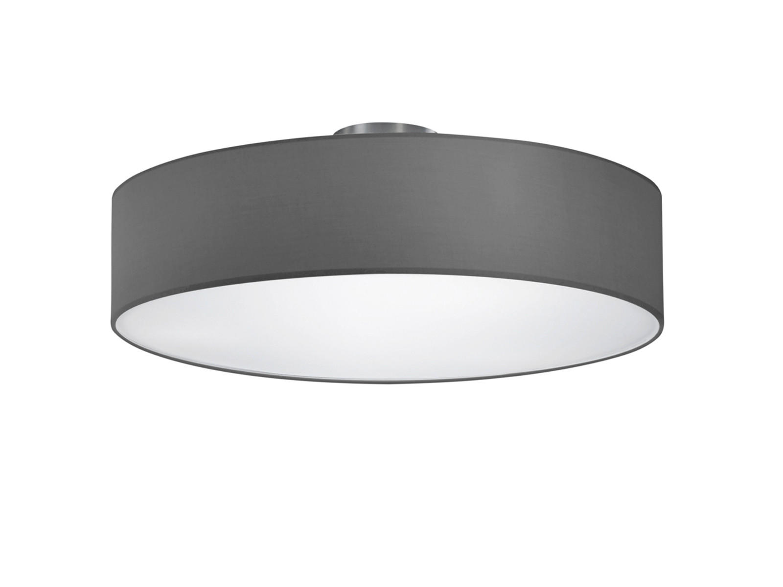 LED-DECKENLAMPE Ø50cm, Lampenschirm Stoff Grau - Grau, Textil (50/50/17cm) - meineWunschleuchte