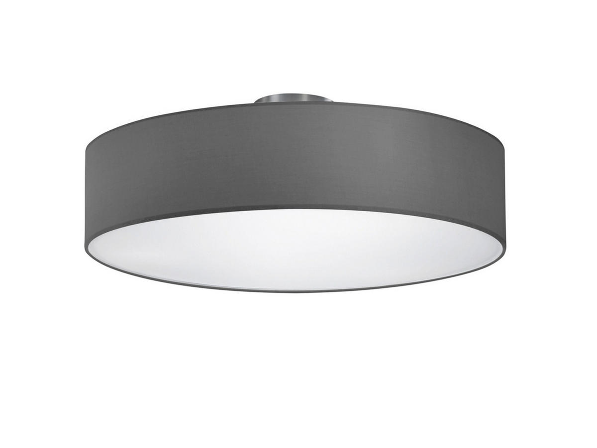 LED-DECKENLAMPE Ø50cm, Lampenschirm Stoff Grau - Grau, Textil (50/50/17cm) - meineWunschleuchte