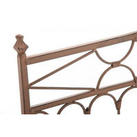 GARTENKLAPPSTUHL Metall Antik Braun - Braun, Metall (40/95/40cm) - CLP