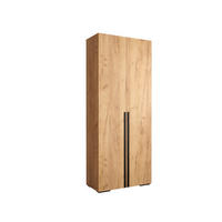 DREHTÜRENSCHRANK 236,7/100/47 2-türig - Alteiche/Goldfarben, Holz/Metall (100/236.7/47cm) - Abiks Möbel