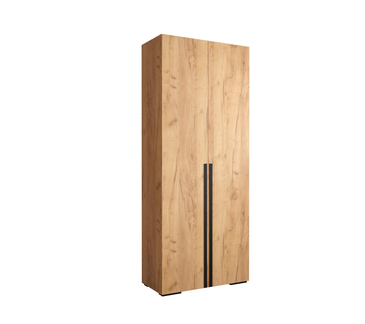 DREHTÜRENSCHRANK 236,7/100/47 2-türig - Alteiche/Goldfarben, Holz/Metall (100/236.7/47cm) - Abiks Möbel