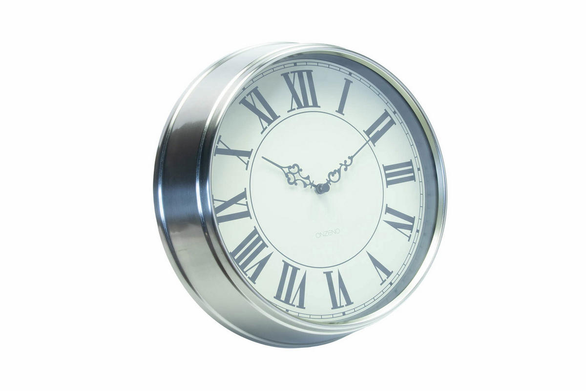 WANDUHR Design Weiß 35/35 cm - Weiß, Glas (35/35/9cm) - ONZENO