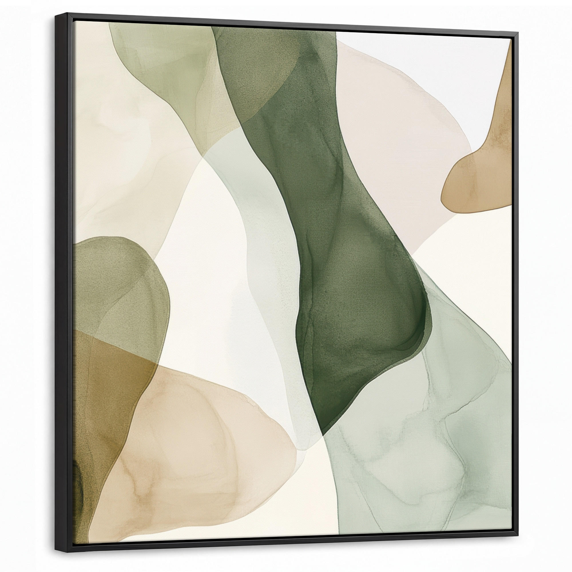 MuchoWow Leinwand Salbeigrün 90x90 cm