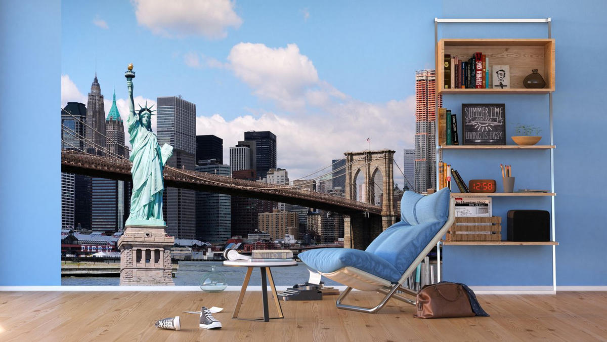 FOTOTAPETE New York 375 x 270 cm - Blau, Papier (375/270cm) - Sanders & Sanders