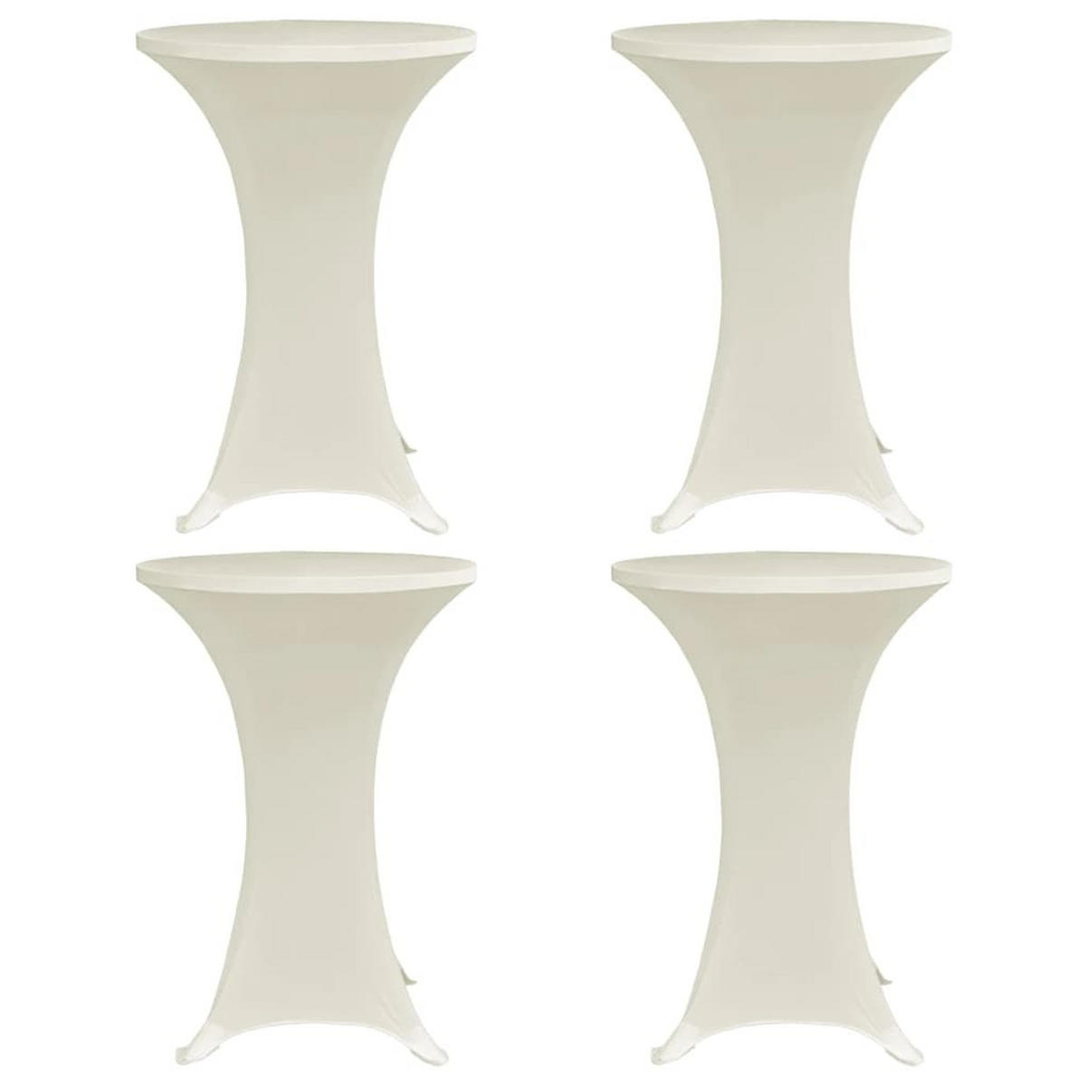 TISCHHUSSEN für Stehtische 4er-Set Amau Ø70 cm cremefarben - Creme, Textil (70/70cm) - DELUKE