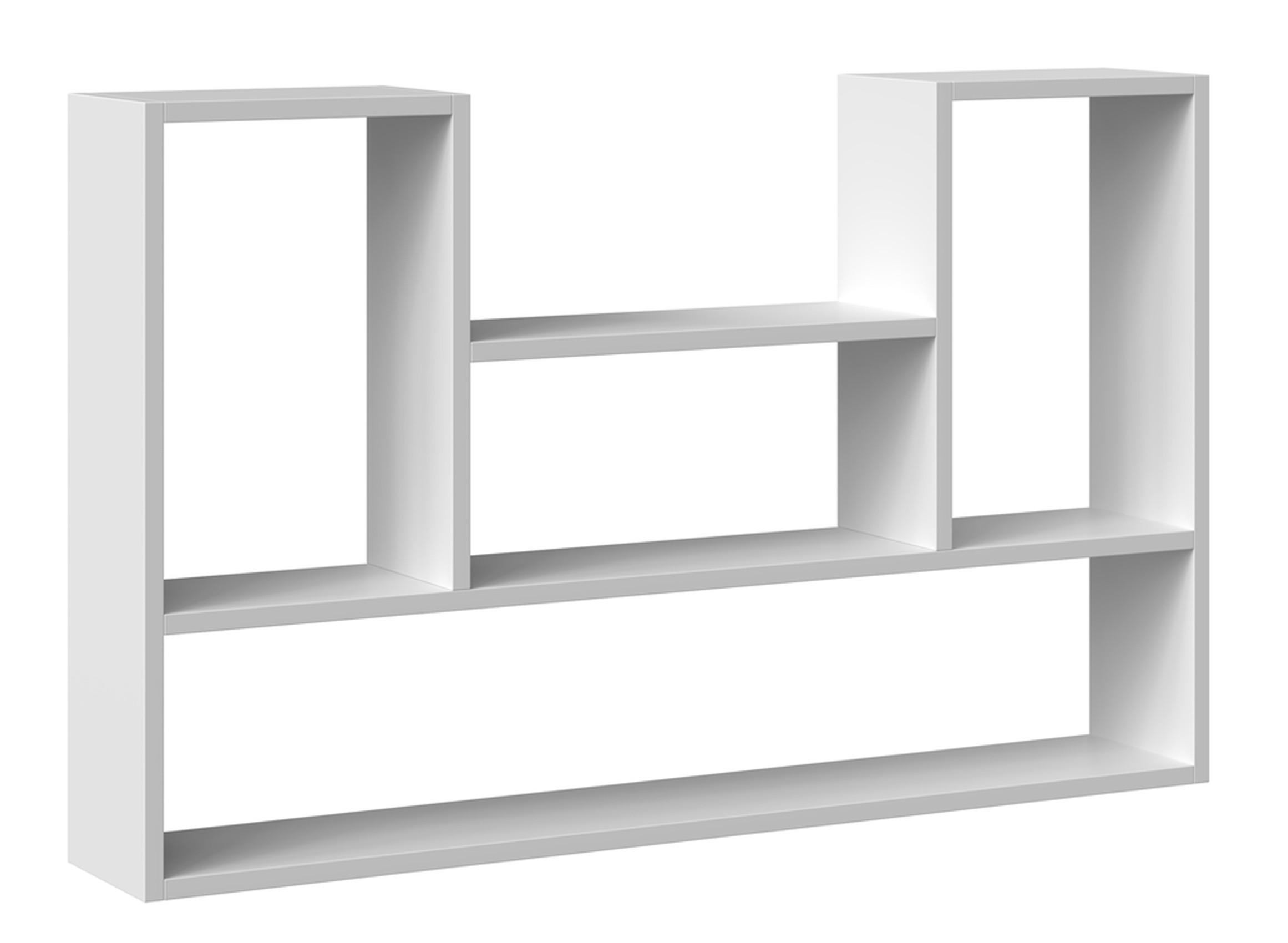 WANDREGAL Weiß 100/60/16 - Weiß, Holzwerkstoff (100/60/16cm) - RAUMHIRSCH FURNITURE