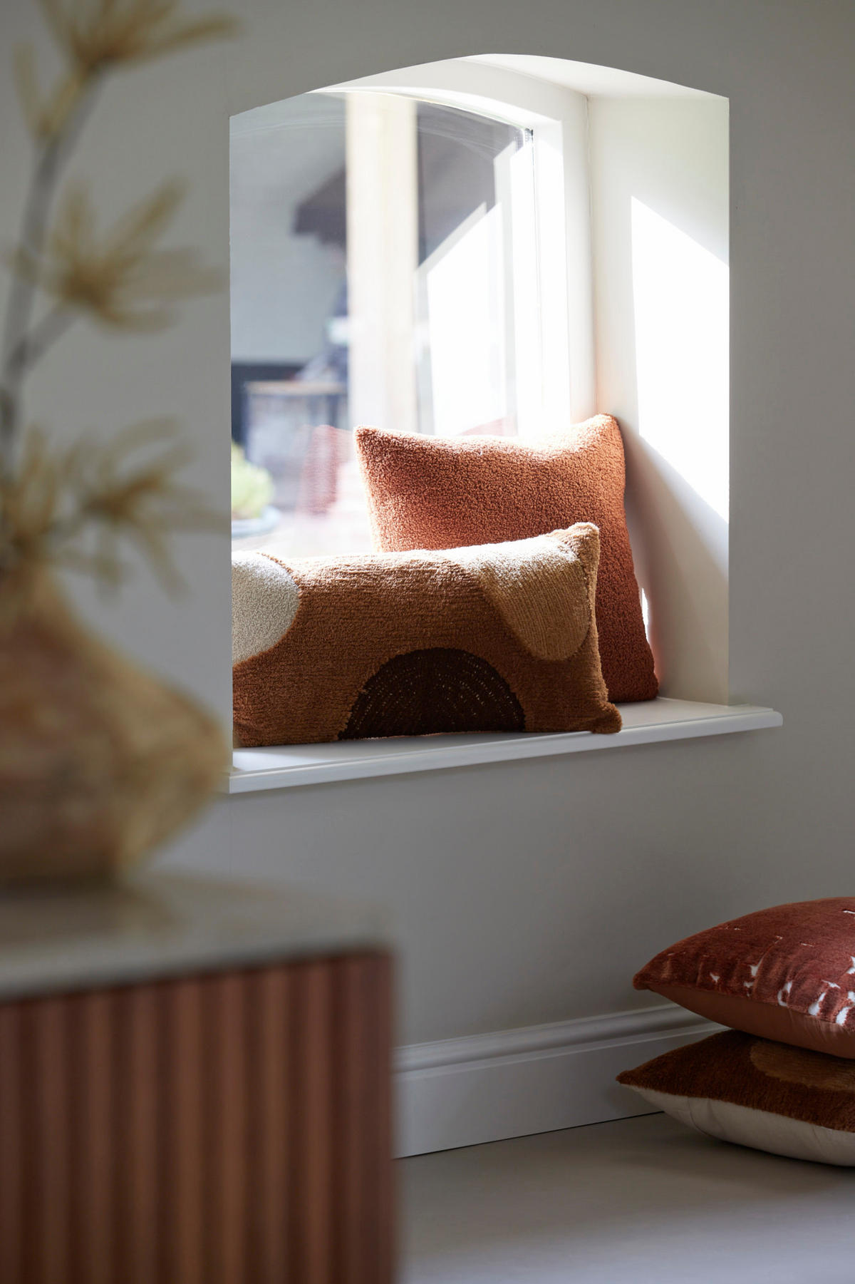 DEKOKISSEN Canazei Orange 60/30/10 cm - Orange, Textil (30/60cm) - Light & Living