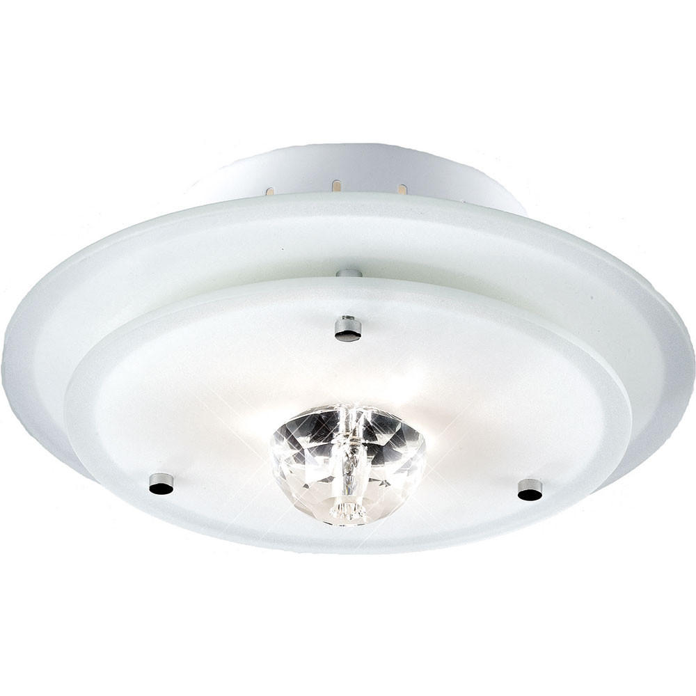 DECKENLEUCHTE Metall Glas Weiß - Weiß, Glas (22/22/12cm) - Esto