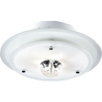 DECKENLEUCHTE Metall Glas Weiß - Weiß, Glas (22/22/12cm) - Esto