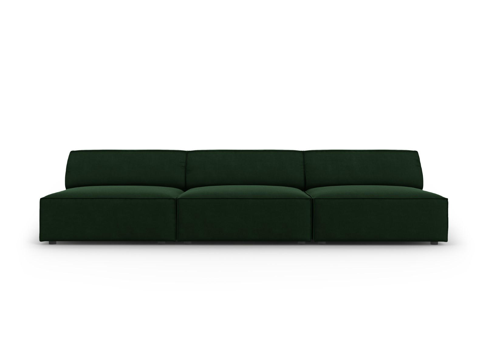 SOFA Jodie aus Samt flaschengrün 3 Sitzplätze - Dunkelgrün, Textil (240/70/102cm) - Micadoni