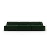 SOFA Jodie aus Samt flaschengrün 3 Sitzplätze - Dunkelgrün, Textil (240/70/102cm) - Micadoni