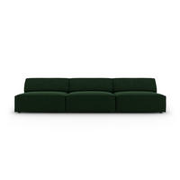 SOFA Jodie aus Samt flaschengrün 3 Sitzplätze - Dunkelgrün, Textil (240/70/102cm) - Micadoni
