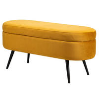 SITZBANK Samt Gelb - Gelb, Textil (100/46/36cm) - Nordlys
