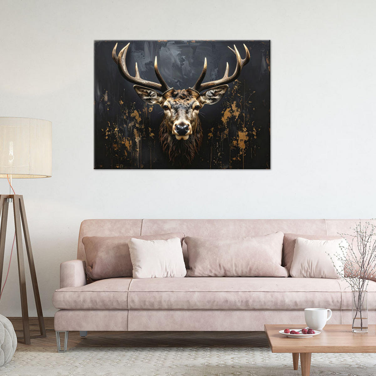 LEINWANDBILD Tiere 60x40cm - Goldfarben, Textil (60/40cm) - Feeby