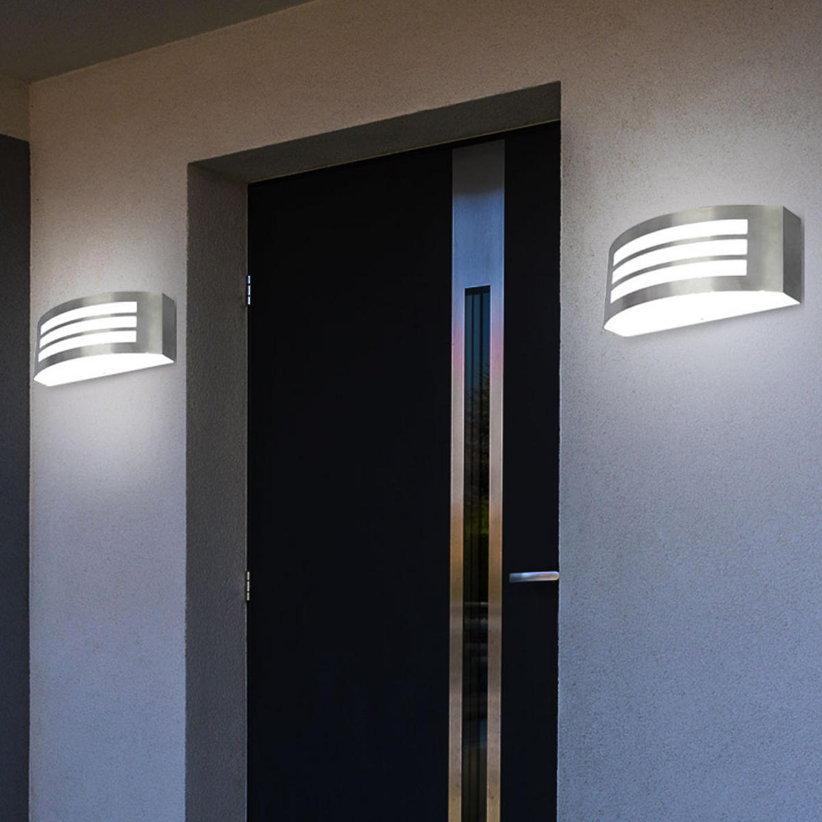 LED AUSSEN-WANDLEUCHTE Cornus Silber - Silberfarben, Metall (10/32/25cm)