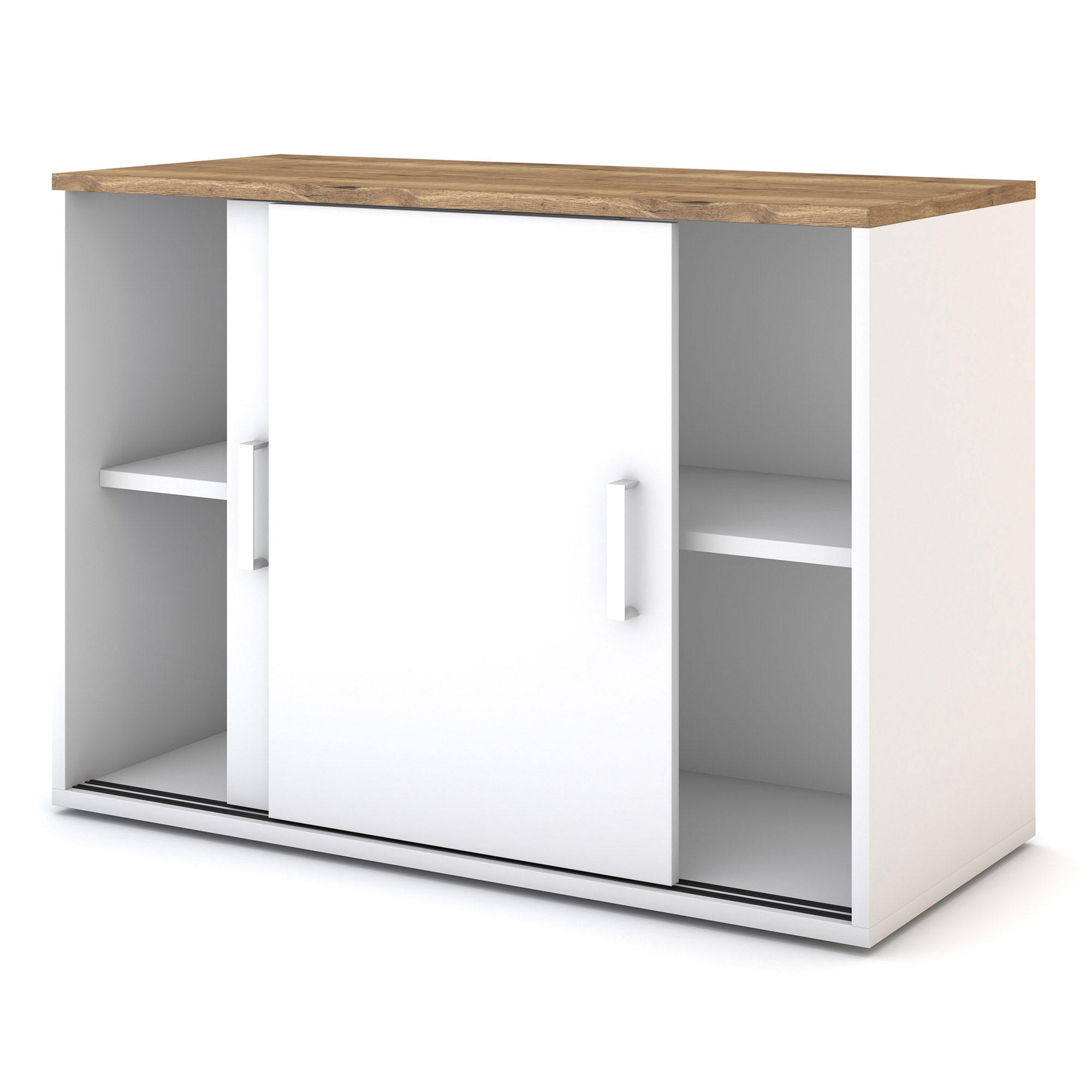 AKTENSCHRANK Schiebetürenschrank Allvia / Eiche Tabak - Eiche Wotan, Holz (100/72.5/44cm) - ASSMANN