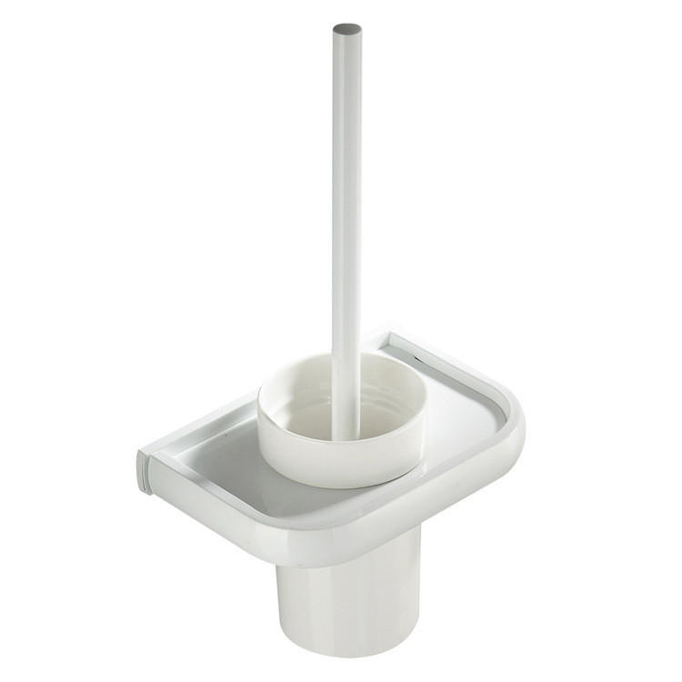 TOILETTENBÜRSTENHALTER – Weiß (17 x 10,5 x 36,5 cm) - Weiß, Metall (19.5/36/13cm)